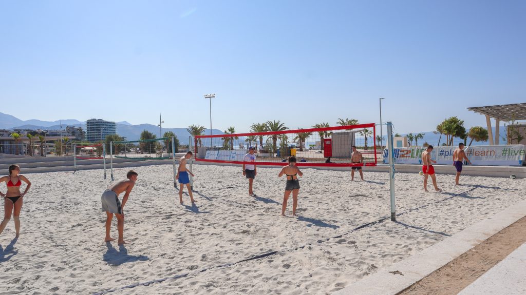 Sport activities on beach