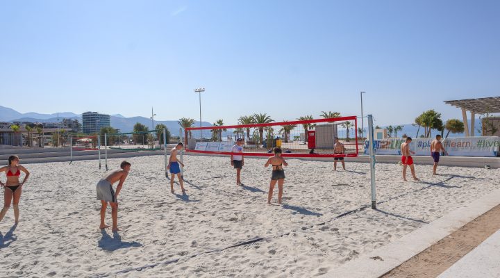 Sport activities on beach